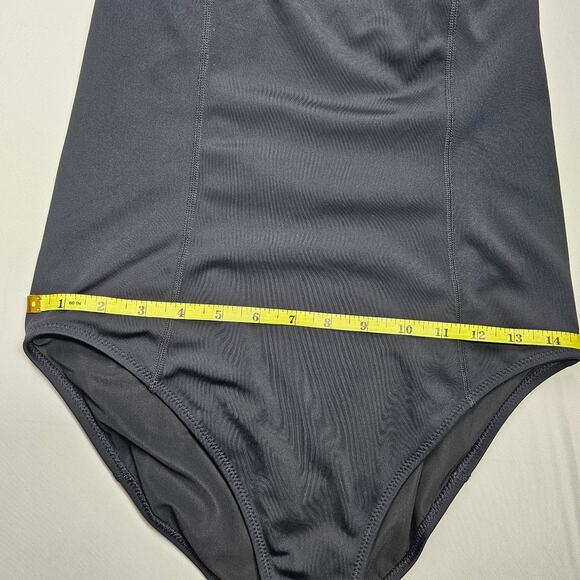 Athleta Black Offshore Paddle One-Piece High Neck Halter Swimsuit Medium - Picture 12 of 15